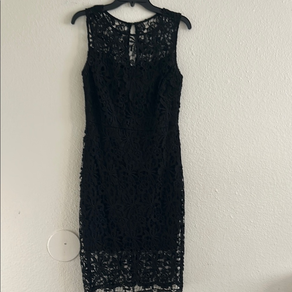 Bisou Bisou Black Sleeveless Sheath Midi Dress